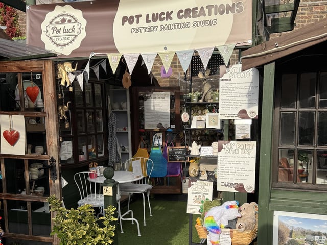 Pot Luck Creations was launched in June in this corner space in Cobblestone Walk, Steyning