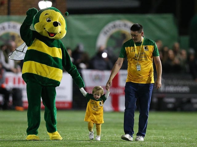 Action from Horsham v Barnsley
