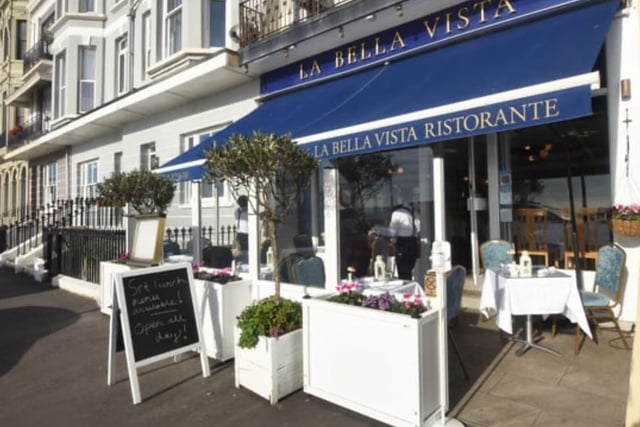 La Bella Vista is a multi-award winning restaurant at Grand Parade on St Leonards seafront. It is run by an Italian family. It has a range of pizzas and even the basic Margherita is made with Parmigiano reggiano, mozzarella fior di latte, San Marzano tomato, frescobaldi extra virgin olive oil and basil. It also has pizzas with the famous bufala mozzarella.
