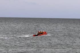 The Coastguard helicopter and crews from Eastbourne RNLI were called in the search of a missing person on Tuesday (April 23). Picture: Eastbourne RNLI