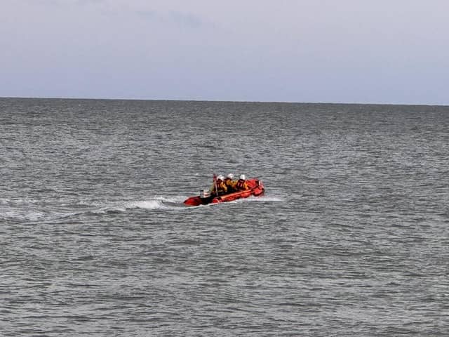 The Coastguard helicopter and crews from Eastbourne RNLI were called in the search of a missing person on Tuesday (April 23). Picture: Eastbourne RNLI