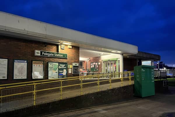 Emergency services are on the scene at Polegate station