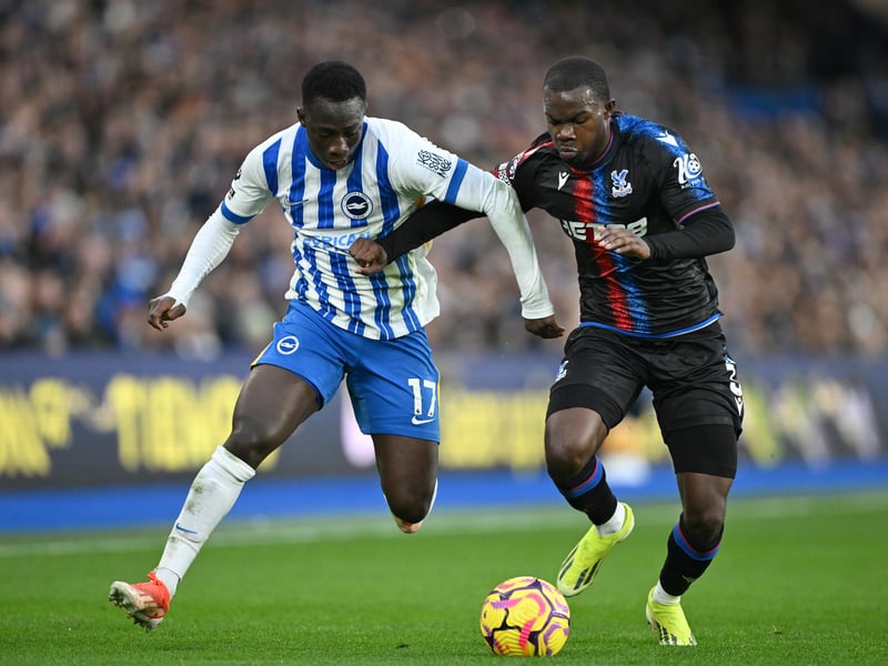 Some flashes of what he can do out wide and created a chance for Mitoma. His impact faded as Palace took control.