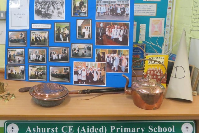 Memorabilia was on display depicting changes over the years