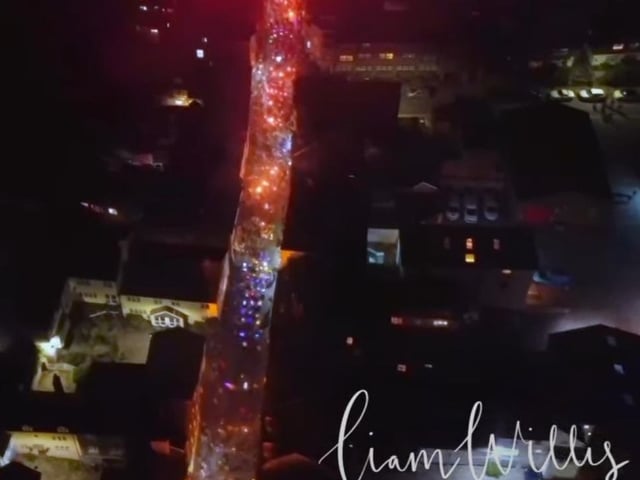 Hastings Bonfire from the air. Pics by Liam Willis Photography