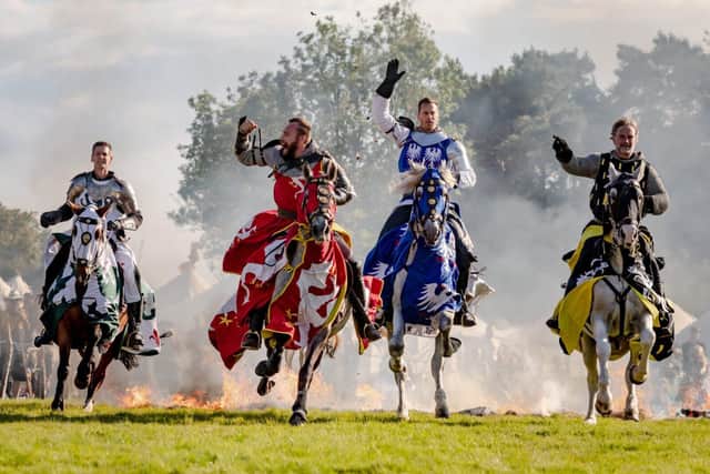 Jousters at England's Medieval Festival. Photo from England's Medieval Festival