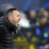 Brighton & Hove Albion supporters will be keeping a close eye on developments at Tottenham, with former Seagulls boss Roberto De Zerbi strongly linked with a return to the Premier League. (Photo by NICOLAS TUCAT / AFP via Getty Images)