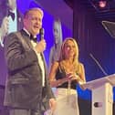 Nick Hall of Henry Adams and BBC TV antiques expert takes to the stage with host Amanda Holden.