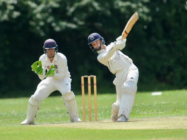Action from Portslade CC v Bolney CC in Division 4 East of the Sussex Cricket League