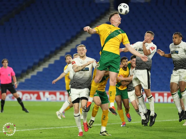James Hammond’s majestic 95th minute free-kick clinched Horsham FC’s first league and Sussex Transport Senior Cup double in the club’s history.