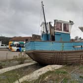 The fishing boat outside Hastings Station is set to be removed