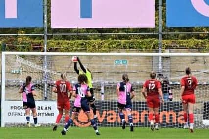 Worthing Women on their way to claiming a point v Dulwich Hamlet | Picture: Onerebelsview