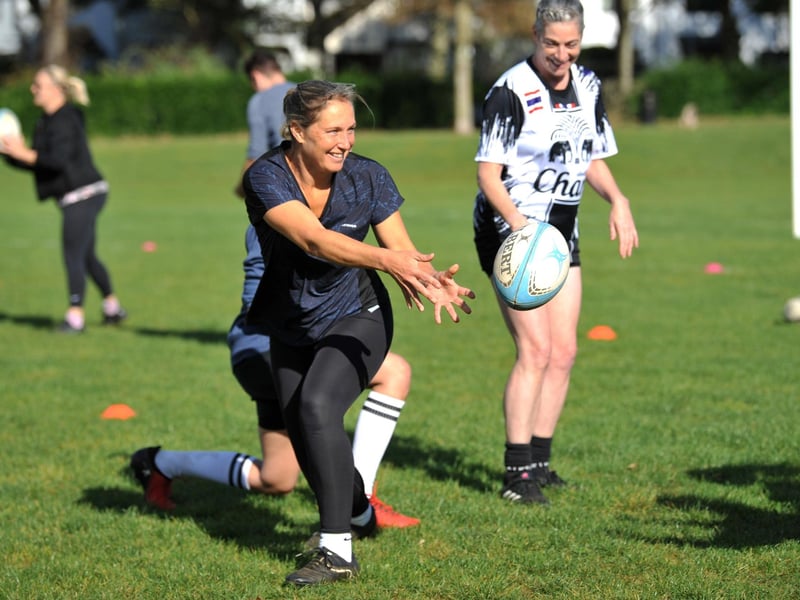 Olympic gold medal winning hero and TV personality Sam Quek attended Hove R.F.C for one of the RFU’s ‘Inner Warrior’ camps. SR23101602Photo by S Robards/Nationalworld