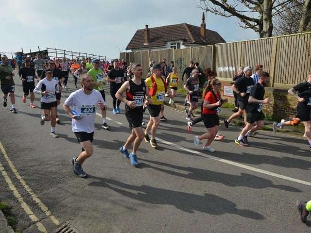 Action in the 2026 Hastings Half Marathon