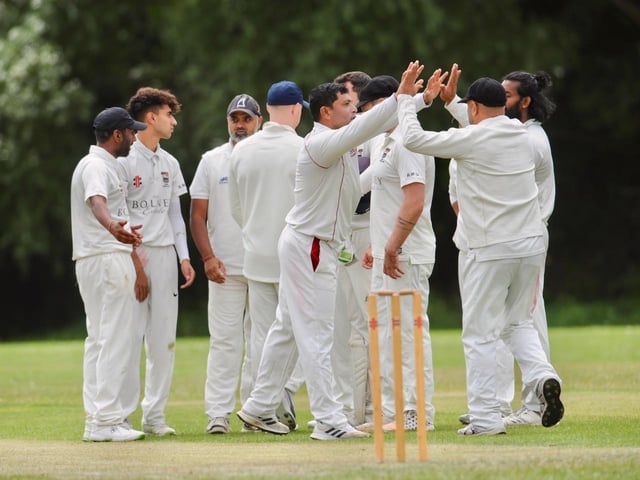 Action from Portslade CC v Bolney CC in Division 4 East of the Sussex Cricket League