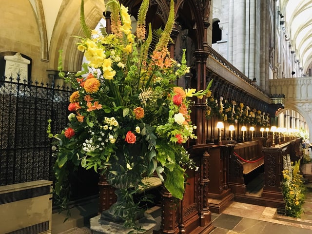 Chichester Cathedral has been filled with wonderful floral displays for the past few days / Picture: Steve Bone