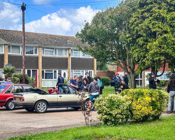 TV and film star Matt Smith has been spotted in Finches Close, Lancing for the upcoming series The Death of Bunny Munro, which is based on a novel by musician Nick Cave.