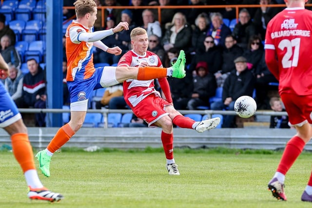 Action from Eastbourne Borough's final-day 3-2 win at Braintree - the Sports have stayed up with six points to spare