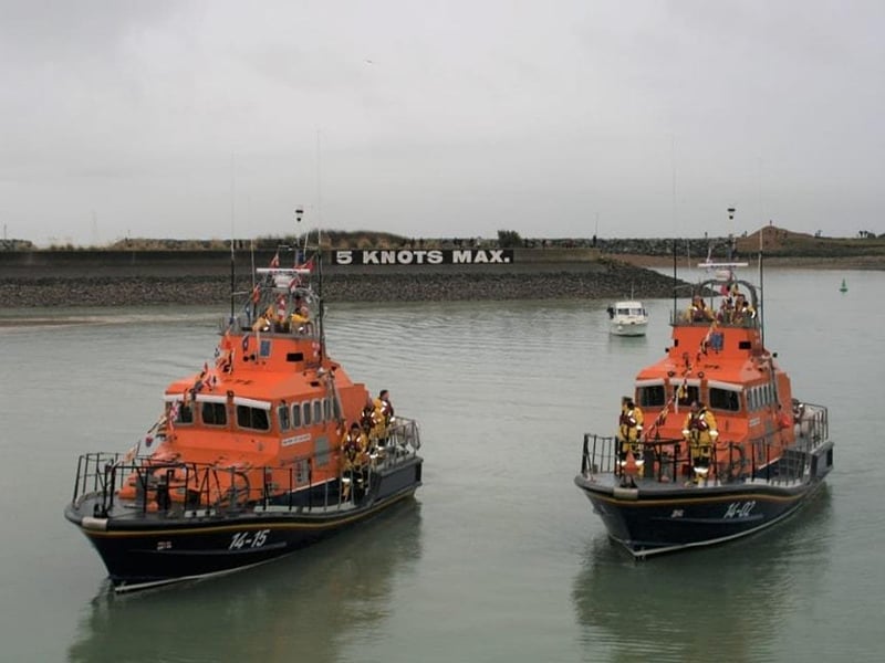 Residents brave the rain to welcome Eastbourne RNLI's new lifeboat