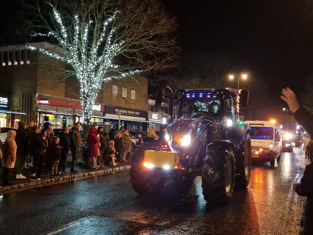 The Arundel Illuminated Tractor Run 2025 in Rustington, which it was visiting for the first time
