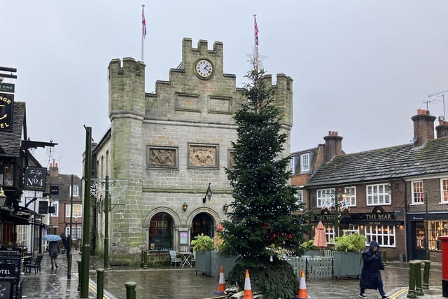 A festive Christmas tree is now on show in Market Square, Horsham