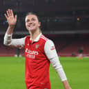 Arsenal and England star Lotte Wubben-Moy showed her gratitude to travelling Gunners supporters at a pub in Crawley after their FA Women’s Super League game at Brighton & Hove Albion was postponed. Picture by David Price/Arsenal FC via Getty Images