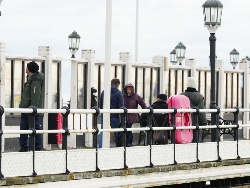 Photos taken today (Wednesday, December 4) show members of the public sitting down or taking a stroll on the pier – which had been closed since October 10 due to storm damage.