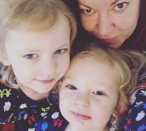 Kelly Fitzgibbons with her daughters Ava and Lexi