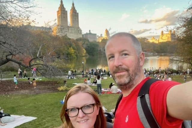 Anna McGrath and Michael Watson in New York. Picture: Contributed