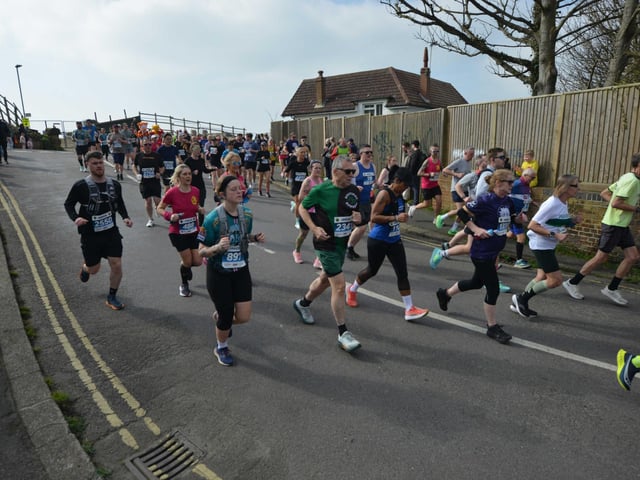 Action in the 2026 Hastings Half Marathon