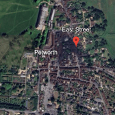 Roadworks in Petworth have led to a road closure, and disruption to bus services, this week. Photo: Google Earth