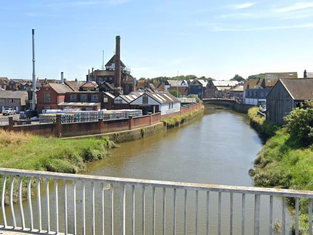 The River Ouse seen from a bridge in Lewes. Photo: Google Street View