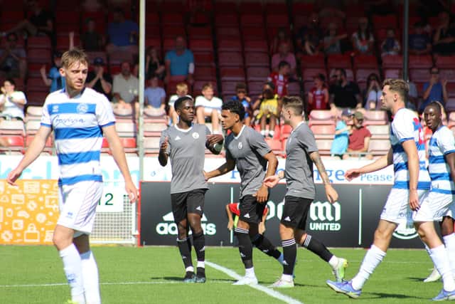 Action shots from Crawley Town's pre-season friendly against QPR. Photo: Cory Pickford