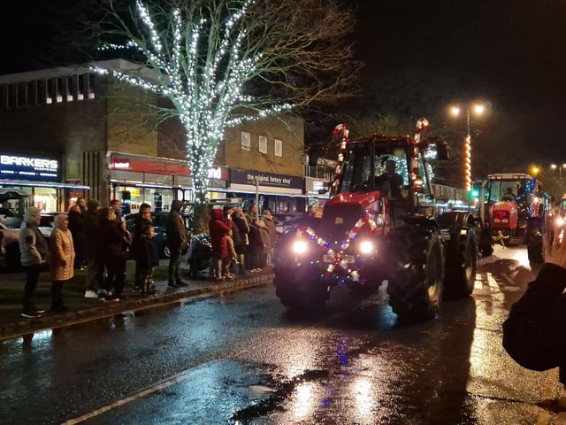 The Arundel Illuminated Tractor Run 2025 in Rustington, which it was visiting for the first time