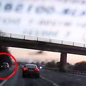 A man from Sussex has been sentenced for dangerous driving and child neglect after going over 100mph on a motorway. Photo: Still from Thames Valley Police footage