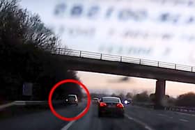 A man from Sussex has been sentenced for dangerous driving and child neglect after going over 100mph on a motorway. Photo: Still from Thames Valley Police footage