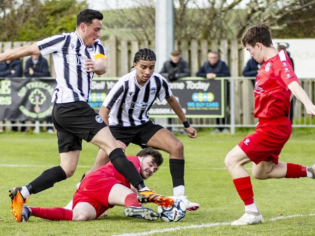 Action from Peacehaven and Telscombe v Crawley Down Gatwick