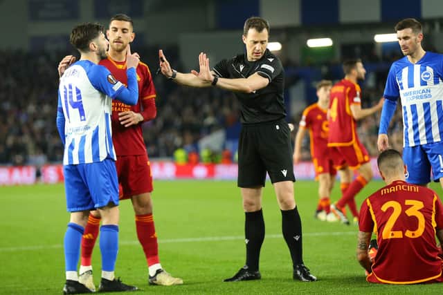 Brighton restored some pride with a deserved victory over AS Roma – but it wasn’t enough to overturn a 4-0 deficit from the first-leg – as their historic European journey came to an end. Photo: Natalie Mayhew