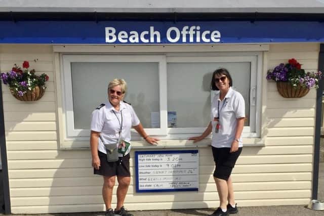 At the beach patrol office