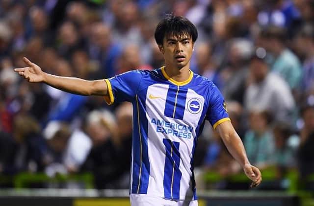 Kaoru Mitoma has been struggling with an ankle injury following Brighton's Premier League loss at Brentford