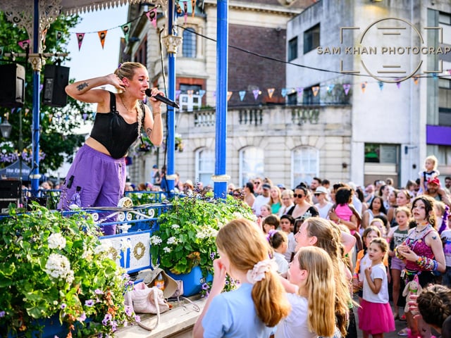 Crowds rammed Horsham town centre to hear a plethora of K-pop hits on Friday.