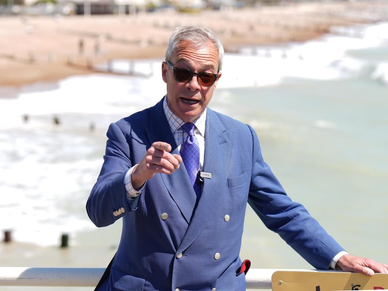 The Leader of Reform UK was pictured in the seaside town on Thursday, April 30 – ahead of local elections next week. ==
