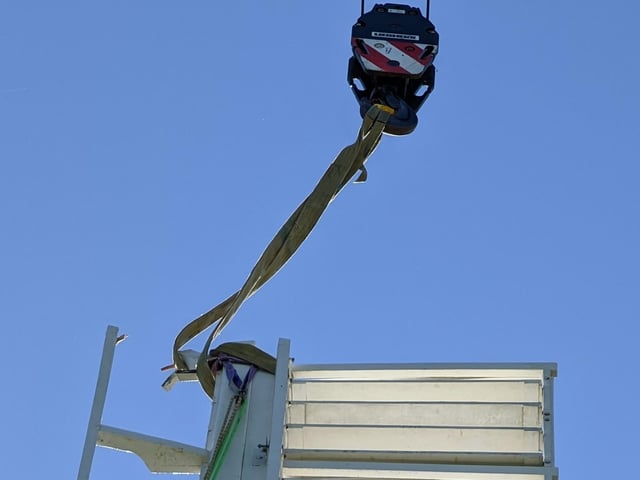Jill Windmill in Clayton, Sussex, had her sweeps reattached on Saturday, October 8