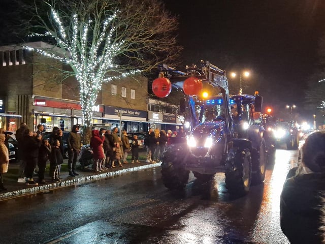 The Arundel Illuminated Tractor Run 2025 in Rustington, which it was visiting for the first time