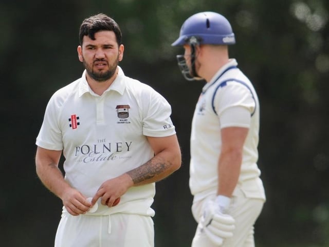 Action from Portslade CC v Bolney CC in Division 4 East of the Sussex Cricket League