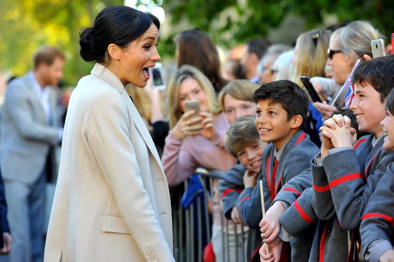 Harry and Meghan, Duke and Duchess of Sussex visit Chichester. Pic Steve Robards SR1825187