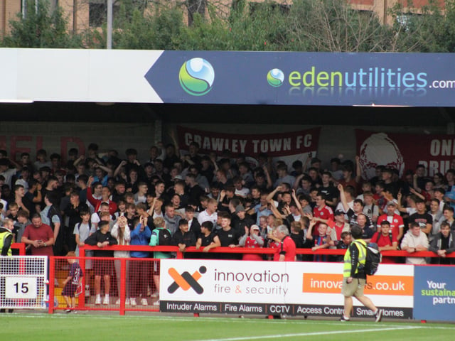 Action from Crawley Town's famous Carabao Cup win over Fulham. Picture by Cory Pickford
