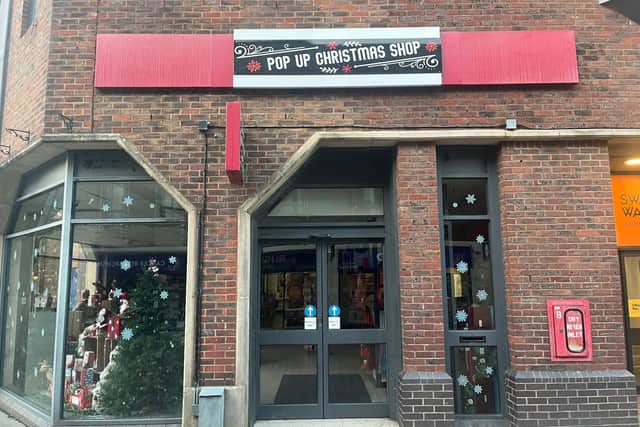 The pop-up Christmas shop has been set up for the festive season at the site of the former Wilko store, on the West Street corner of Swan Walk Shopping Centre. Photo: Sussex World