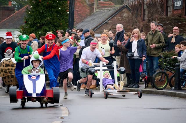 The East Hoathly Pram Race returned for 2024 on Boxing Day