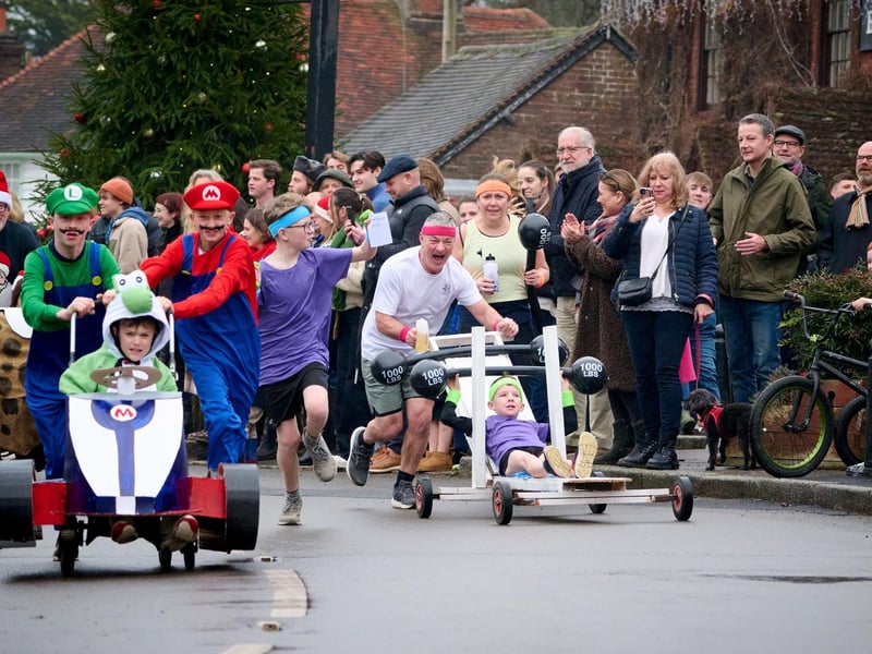 The East Hoathly Pram Race returned for 2024 on Boxing Day
